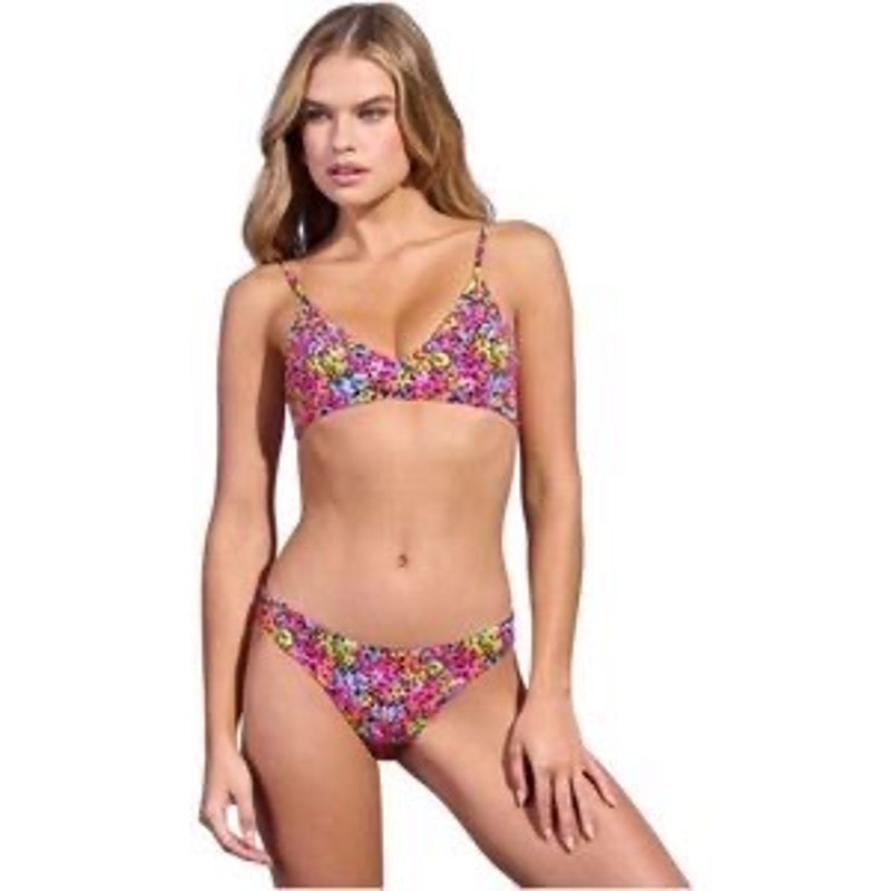 Nwt Maaji Reversible Bikini Set Pink Floral Size L Two Piece Swimwear Resort
